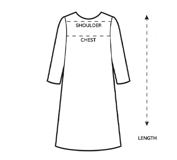 Size guide - kurta measurements diagram